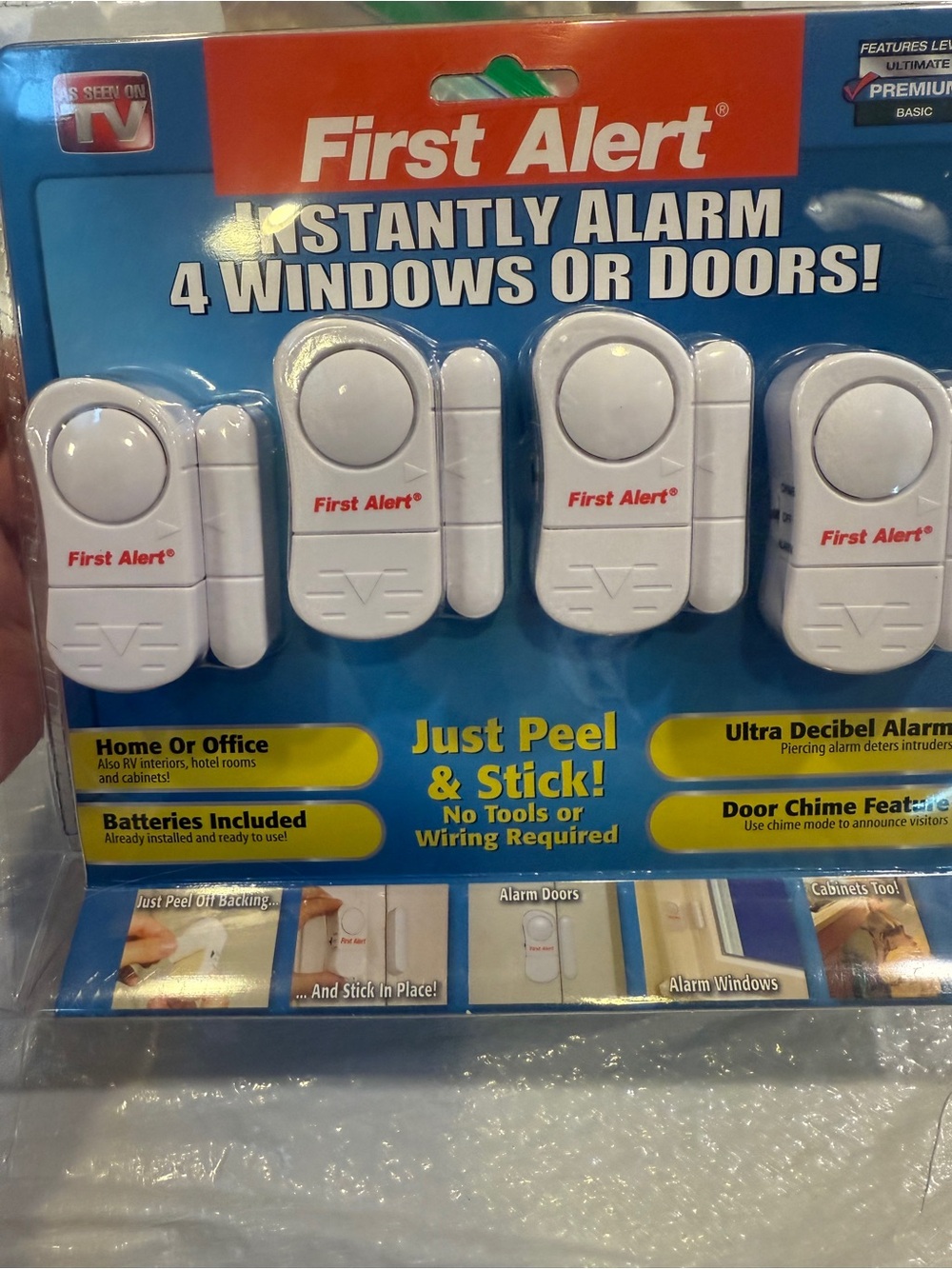 First Alert White Window & Door Alarm Pack (4-Pack) As seen on TV Instantly